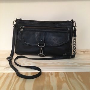 The Sak Black Leather Ventura Crossbody Bag